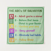 Tenture Les ABC du salut (Devant)