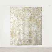 Tenture Les animaux de tigres léopards d'or (Devant)