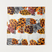 Tenture Les animaux sauvages mélangent motif sans soudure. (Devant)