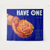 Tenture Les années 1940 ont une plaque étiquette orange (Devant (Horizontal))