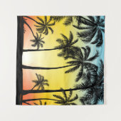 Tenture Les arbres tropicaux d'été (Devant (Horizontal))