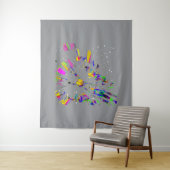 Tenture Les Arts numériques futuristes (En situation)