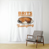 Tenture Les Brits savent comment manger sur Thanksgiving T (En situation)