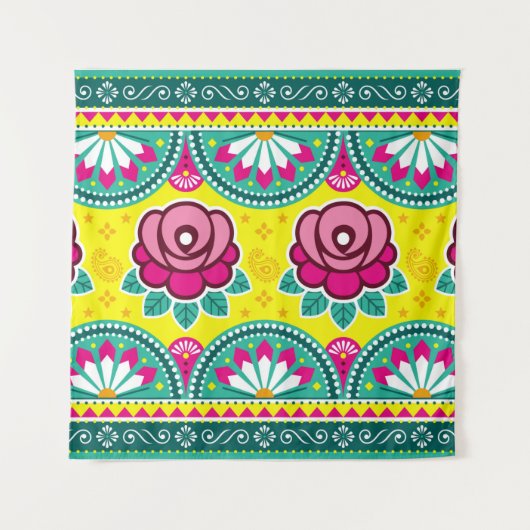 Tenture Les camions indiens et pakistanais sont de longs h (Devant)