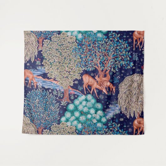 Tenture Les cerfs dans la forêt, William Morris (Devant (Horizontal))