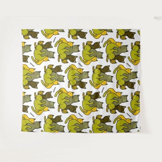 Tenture Les chatons d'olive (Devant (Horizontal))