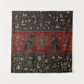 Tenture Les chats égyptiens et l'oeil d'Horus (Devant)