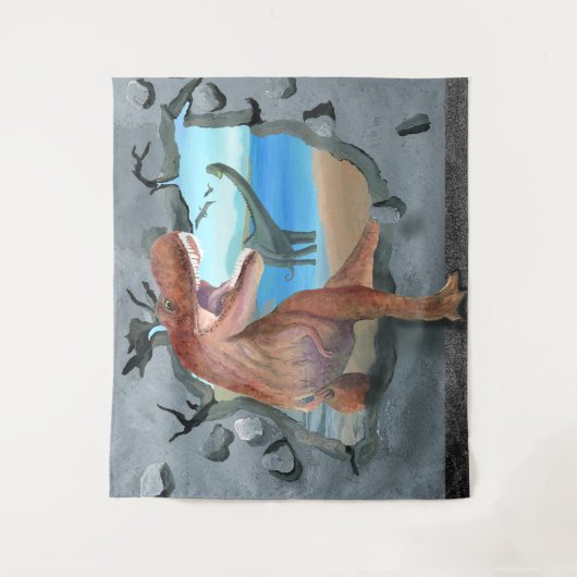 Tenture Les dinosaures traversent (Devant)