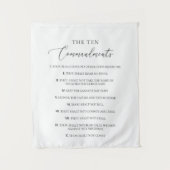 Tenture Les Dix Commandements Bible chrétienne Verse Churc (Devant)