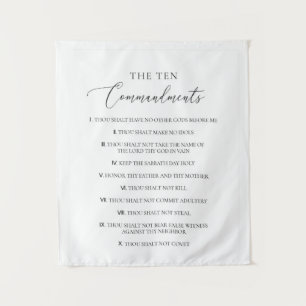Tenture Les Dix Commandements Bible chrétienne Verse Churc