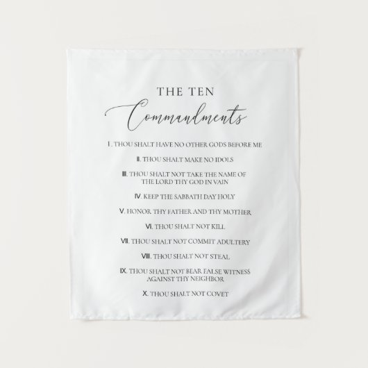 Tenture Les Dix Commandements Bible chrétienne Verse Churc (Devant)