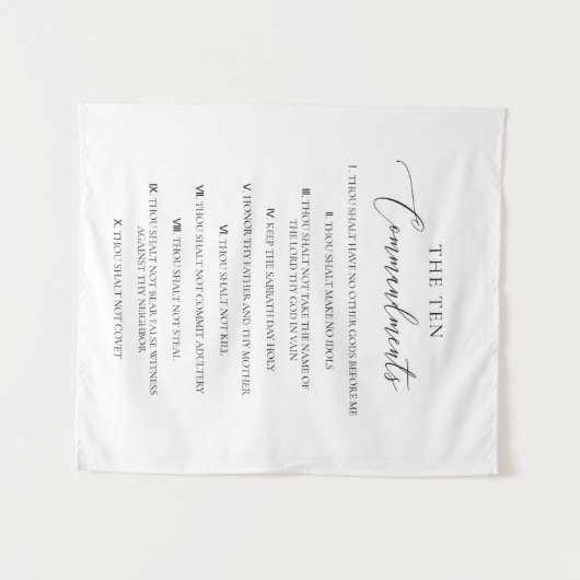 Tenture Les Dix Commandements Bible chrétienne Verse Churc (Devant (Horizontal))
