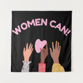 Tenture Les femmes peuvent être féministes (Devant)