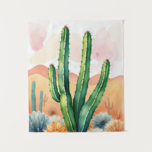 Tenture Les fleurs du désert peintes (Devant)