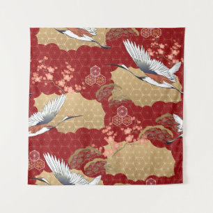 Tenture Les fleurs japonaises de kimono