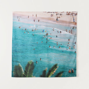 Tenture Les gens qui nagent sur la plage