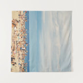 Tenture Les gens sur la plage de sable brun (Devant (Horizontal))