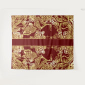 Tenture Les Graines d'or chinoises au-dessus du rouge (Devant (Horizontal))