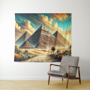 Tenture Les Grandes Pyramides de Giza Égypte Voyage