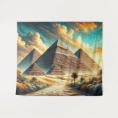 Tenture Les Grandes Pyramides de Gizeh Egypte Voyage (Devant (Horizontal))