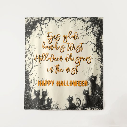 Tenture Les horloges d'Halloween : Sous les Boughs tordus (Devant)