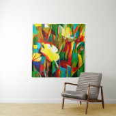 Tenture Les jonquilles. Composition florale Abstraite dans (En situation)