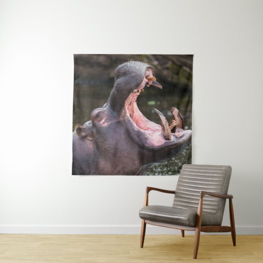 Tenture Les mâchoires massives de Hippo (En situation)