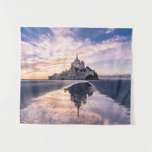 Tenture Les monuments | Mont Saint-Michel, Normandie Franc (Devant (Horizontal))