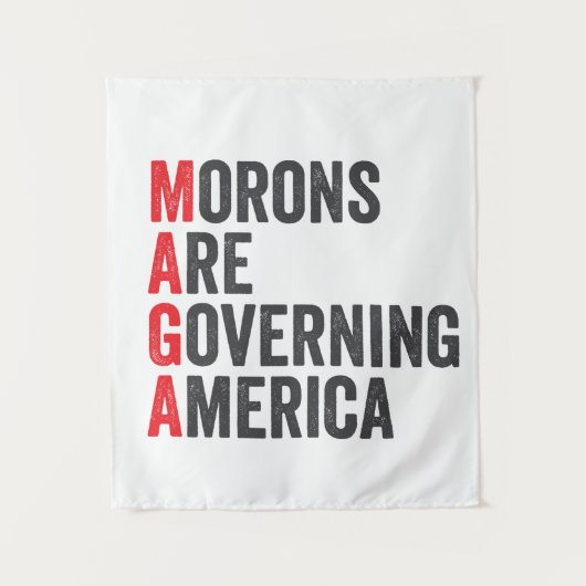 Tenture Les morons dirigent l'Amérique 4 juillet (Devant)