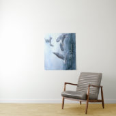 Tenture Les mouettes volent au-dessus de la mer (En situation)