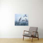 Tenture Les mouettes volent au-dessus de la mer (En situation (horizontale))