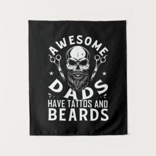 Tenture Les papas géniaux ont des tatouages et des barbes