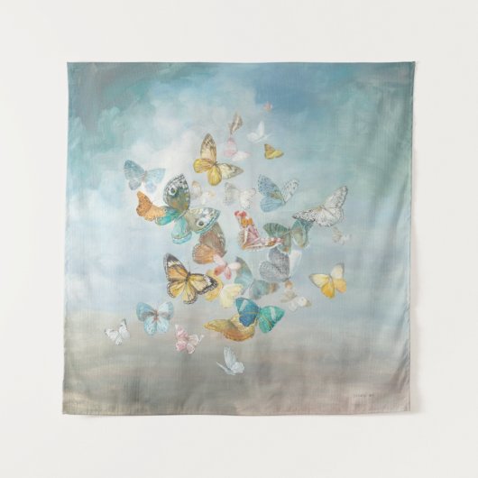 Tenture Les papillons dans les nuages (Devant (Horizontal))