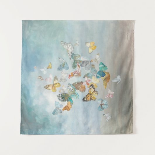 Tenture Les papillons dans les nuages (Devant)