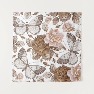 Tenture Les papillons mouches mousseux papillons mouches i