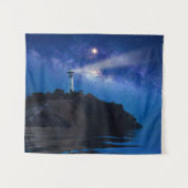 Tenture Les phares | Phare de nuit étoilé (Devant (Horizontal))