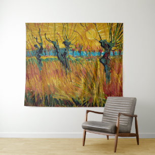 Tenture Les saules au coucher du soleil Van Gogh