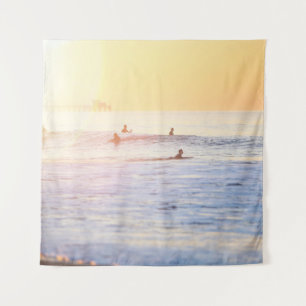 Tenture Les surfeurs sur la plage