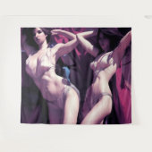 Tenture Les Twins - Art sensuel de style japonais (Devant (Horizontal))