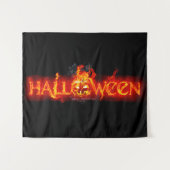 Tenture Les yeux brillants du citrouille Halloween de Slip (Devant (Horizontal))