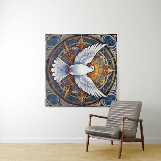 Tenture L'Esprit Saint (colombe) 1 (En situation (horizontale))