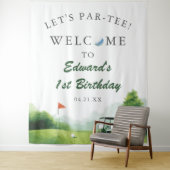 Tenture Let's Par-Tee Golf Buggy Birthday Photo Backdrop (En situation)