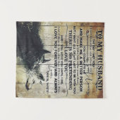 Tenture Lettre à mon mari | Citations d'amour pour mari (Devant (Horizontal))