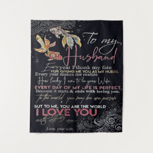 Tenture Lettre à mon mari   Meilleure Fête des pères prése