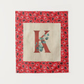 Tenture LETTRE BANDE BOIS & BandANE K (Devant)