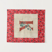 Tenture LETTRE BANDE BOIS & BandANE K (Devant (Horizontal))