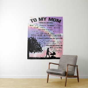 Tenture Lettre du fils à ma mère Nouveau domicile présen
