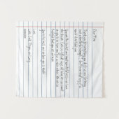 Tenture Lettre manuscrite moderne papier Carnet pour maman (Devant (Horizontal))