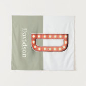 Tenture Lettre Marquee Rétro D Personnalisée (Devant (Horizontal))