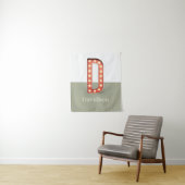 Tenture Lettre Marquee Rétro D Personnalisée (En situation)